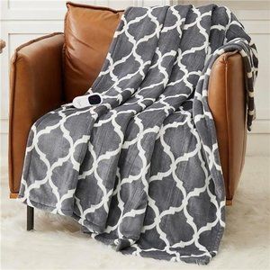 Heated Blanket Electric Throw 50“x60“ Heating Blanket with 10 Fast Heat Levels